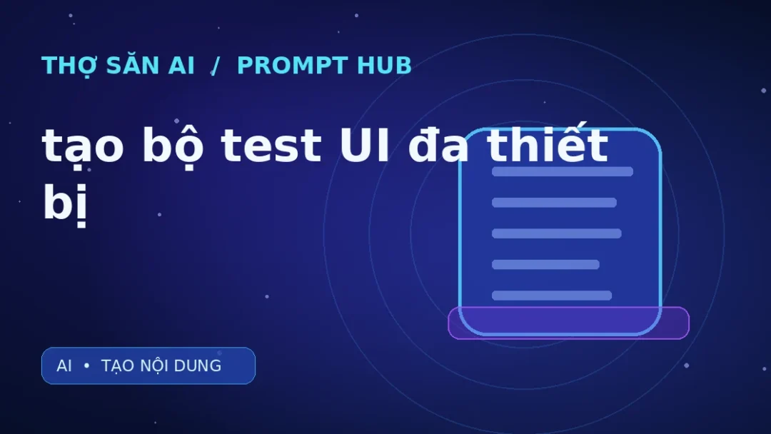 Ảnh minh họa Thợ Săn AI: Prompt tạo bộ test UI đa thiết bị