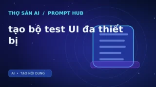Ảnh minh họa Thợ Săn AI: Prompt tạo bộ test UI đa thiết bị